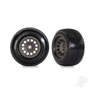 Tyres & wheels, assembled (charcoal grey wheels, dual profile (2.1" outer, 2.6" inner), Response Pro tyres, foam inserts) (2)
