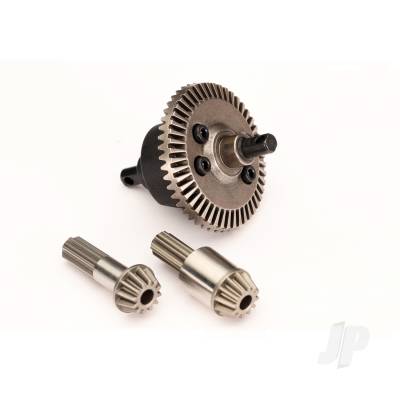 Differential assembly (bevel gear), front or rear, complete/ pinion gear, differential (12/47 ratio) (front (1), rear (1)) (fits Mini Maxx)