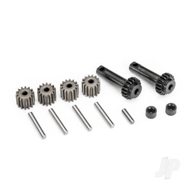 Gear Set, differential (planetary) (output gears (2), spider gears (4), spider gear shafts (4), differential spacers (2), output shaft (1), 2.5x8.25mm pin (2))