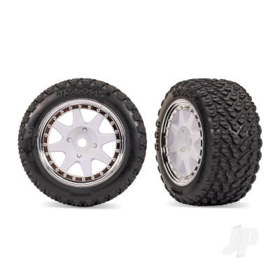 White Front Mini Rally Wheels with Rally Tires (2)
