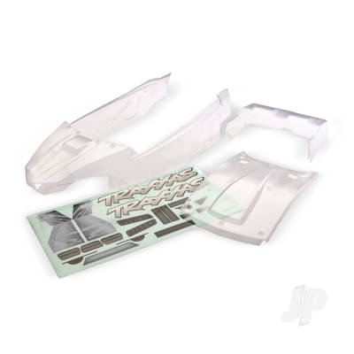 Body, Funco Pro Scale Sand Car (clear, requires painting)/ window masks/ decal sheet (requires #10912 body cage & #10914 interior for complete assembly)