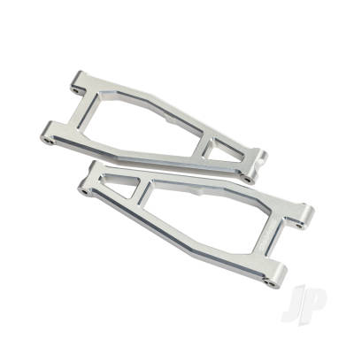Suspension arms, upper (left & right, front) (6061-T6 aluminium, silver-anodised), 3x8mm BCS (with threadlock) (8)