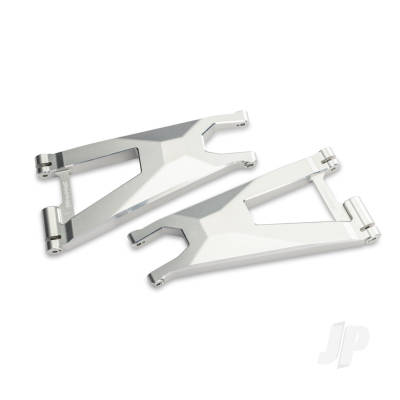 Suspension arm, lower (left and right, front) (6061-T6 aluminium, silver-anodised), 3x8mm BCS (with threadlock) (4), 3x6mm BCS (with threadlock) (2)