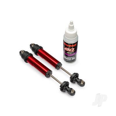 Shocks, GT-Maxx, rear, aluminium, red-anodised (fully assembled w/o springs) (2)