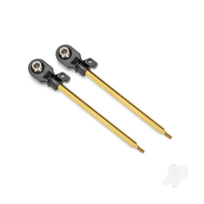 Shock shafts, GT-Maxx, 110mm (assembled with rod ends & hollow balls) (TiN-coated) (2)