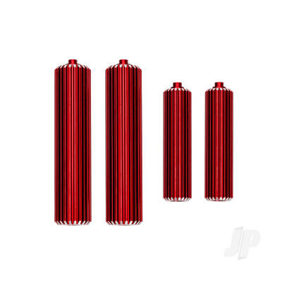 Reservoirs, shocks (6061-T6 aluminium, red-anodised) (front (2), rear (2))