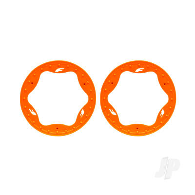 Beadlock rings, front, orange (3.5") (2)
