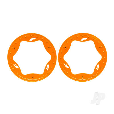 Beadlock rings, rear, orange (3.9") (2)