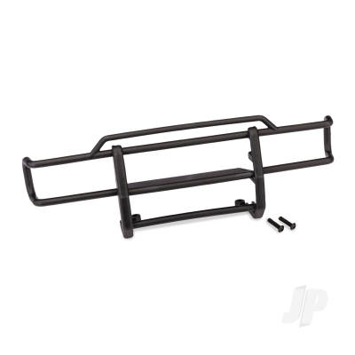 Replacement black bumper push bar for TRX-4 Nissan Pathfinder. Includes mounting screws.
