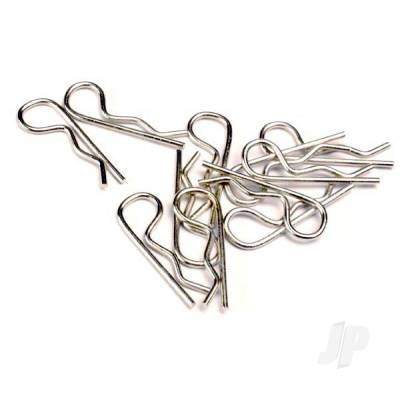 Body clips, Silver (12 pcs) (standard size)