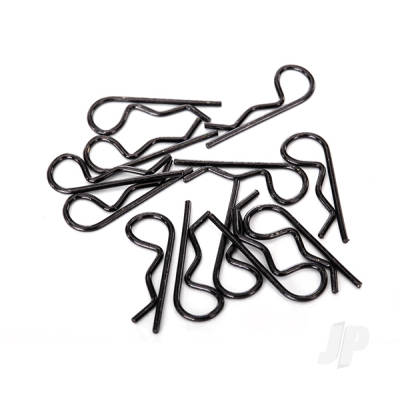 Body clips, Black (12 pcs) (standard size)