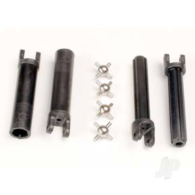 Half shafts, Long truck (external-splined (2 pcs) & internal-splined (2 pcs) / metal U-joints (4 pcs)