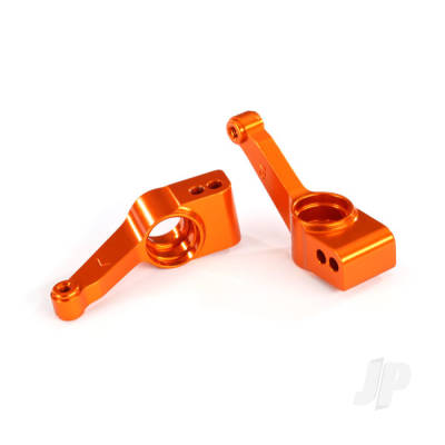 Carriers, stub axle (Orange-anodised 6061-T6 aluminium) (Rear) (2 pcs)