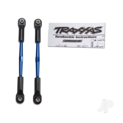 Turnbuckles, aluminium (Blue-anodised), toe links, 61mm (2 pcs) (assembled with rod ends & hollow balls) (fits Stampede) (requires 5mm aluminium wrench #5477)