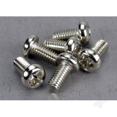 Screws, 3x6mm roundhead machine (6 pcs)
