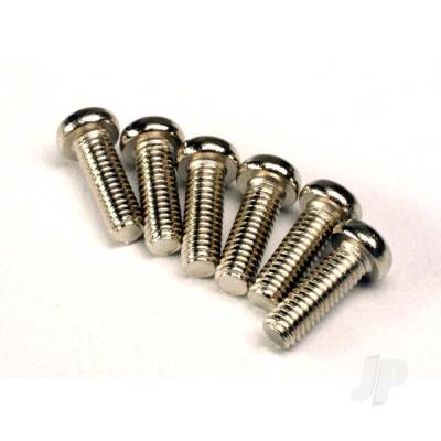 Screws, 2.6x8mm roundhead machine (6 pcs)