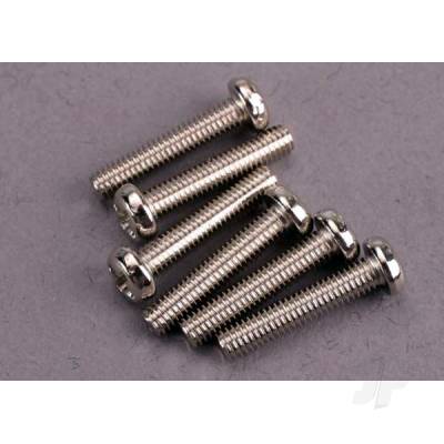 Screws, 3x15mm roundhead machine (6 pcs)