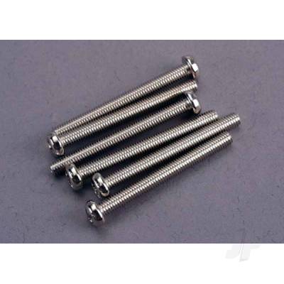 Screws, 3x30mm roundhead machine (6 pcs)
