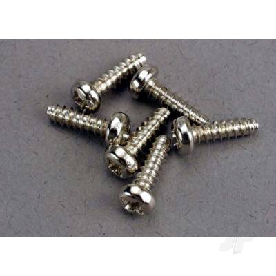 Screws, 3x10mm roundhead self-tapping (6 pcs)