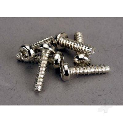 Screws, 3x12mm roundhead self-tapping (6 pcs)