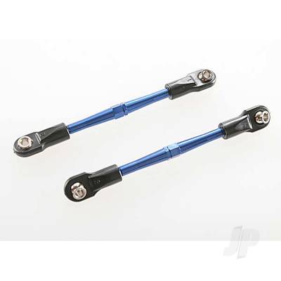 Turnbuckles, aluminium (Blue-anodised), toe links, 59mm (2 pcs) (assembled with rod ends & hollow balls) (requires 5mm aluminium wrench #5477)