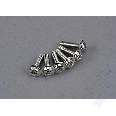 Screws, 3x12mm washerhead machine (6 pcs)