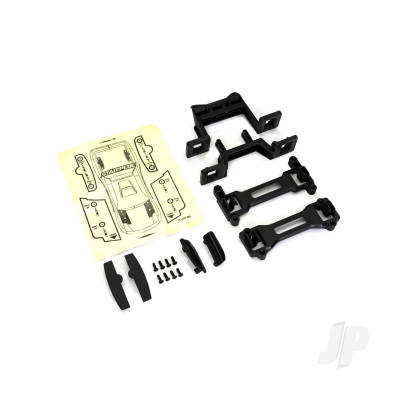 Body conversion kit, Stampede (includes front & rear body mounts, latches, hardware) (for clipless mounting)