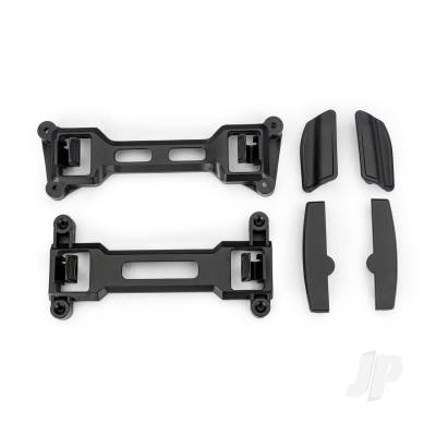 Latch, body mount, front (1pc), rear (1pc) / latch mounts, front & rear (left & right) (for clipless body mounting)