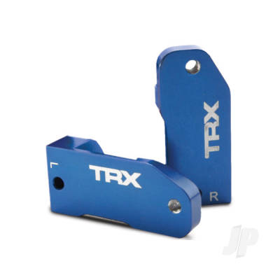 Caster blocks, 30-degree, Blue-anodised 6061-T6 aluminium (left & right), suspension screw pin (2 pcs)