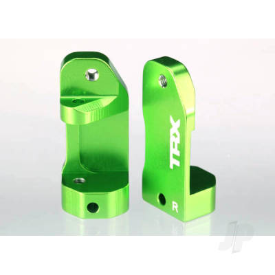 Caster blocks, 30-degree, Green-anodised 6061-T6 aluminium (left & right), suspension screw pin (2 pcs)