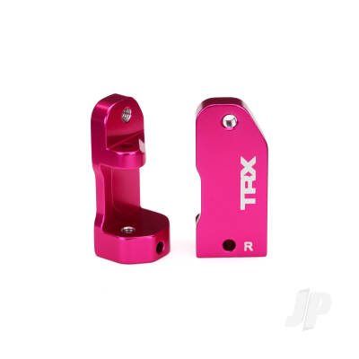 Caster blocks, 30-degree, Pink-anodised 6061-T6 aluminium (left & right), suspension screw pin (2 pcs)