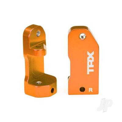 Caster blocks, 30-degree, Orange-anodised 6061-T6 aluminium (left & right), suspension screw pin (2 pcs)