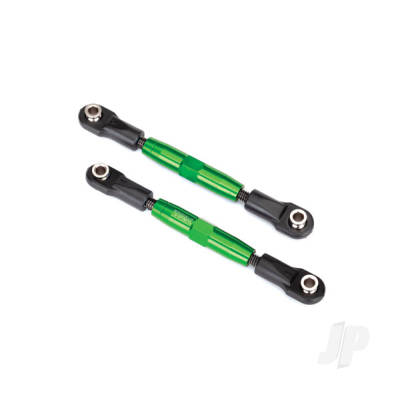 Camber links, Front (Tubes Green-anodised, 7075-T6 aluminium, stronger than Titanium) (83mm) (2 pcs) / rod ends (4 pcs) / aluminium wrench (1pc)