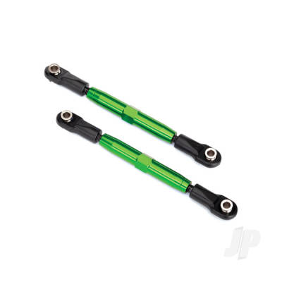 Camber links, Rear (Tubes Green-anodised, 7075-T6 aluminium, stronger than Titanium) (73mm) (2 pcs) / rod ends (4 pcs) / aluminium wrench (1pc)