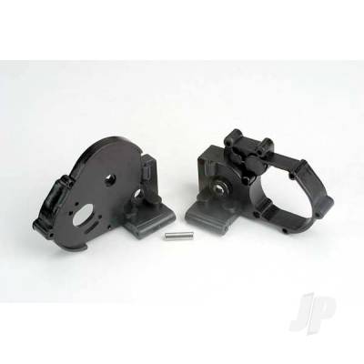 Gearbox halves (left & right) (Black) with idler gear shaft