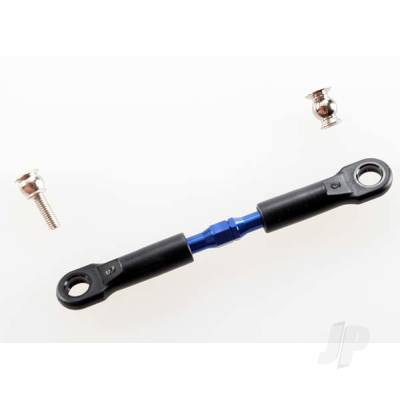 Turnbuckle, aluminium (Blue-anodised), camber link, Front, 39mm (1pc) (assembled with rod ends) / hollow balls (2 pcs) (See part 3741A for complete camber link Set)