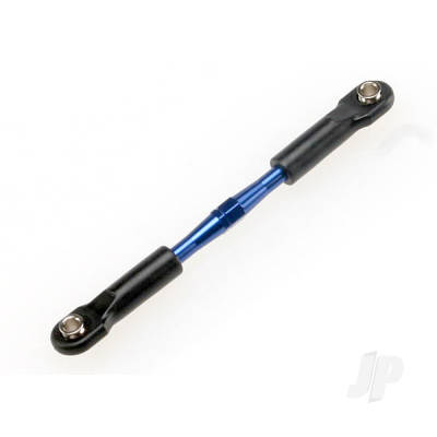 Turnbuckle, aluminium (Blue-anodised), camber link, Rear, 49mm (1pc) (assembled with rod ends & hollow balls) (See part 3741A for complete camber link Set)