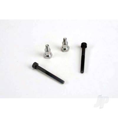 Shoulder screws, steering bellcranks (3x30mm cap-head machine) (2 pcs) / drag link shoulder screws (Chrome) (2 pcs)