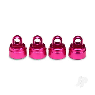 Shock caps, aluminium (Pink-anodised) (4 pcs) (fits all Ultra shocks)