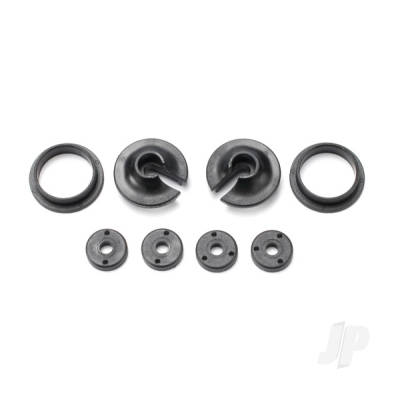 Spring retainers, upper & lower (2 pcs) / piston head Set (2-hole (2 pcs) / 3-hole (2 pcs))