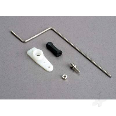 Steering rod / plastic rod end / Chrome threaded ball & nut / servo horn