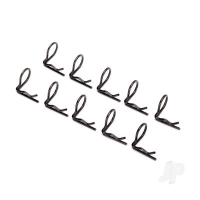 Body clip (mounting clip), angled, 90-degrees (Black) (10 pcs)