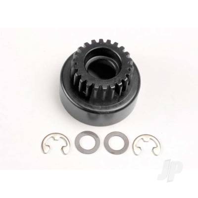 Clutch bell, (22-tooth) / 5x8x0.5mm fibre washer (2 pcs) / 5mm e-clip (requires #4611-ball bearings, 5x11x4mm (2 pcs))
