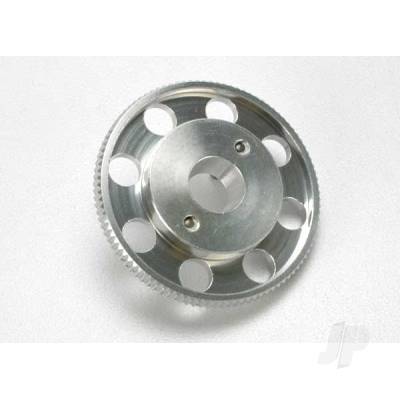 Flywheel, (larger, knurled for use with starter boxes) (TRX 2.5 and TRX 2.5R) (Silver anodised)