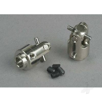 Differential output yokes, hardened Steel (with U-joints) (2 pcs)