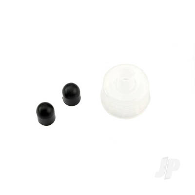 Rebuild kit, fuel filler bottle (includes bottle lid (1pc) and dispensing tube caps, rubber (2 pcs) (fits 8mm or 5 / 16in dispensing tube))