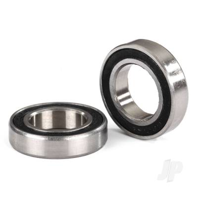 Ball bearings, Black rubber sealed (12x21x5mm) (2 pcs)
