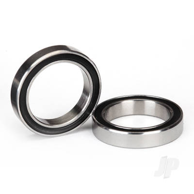 Ball bearings, Black rubber sealed (15x21x4mm) (2 pcs)