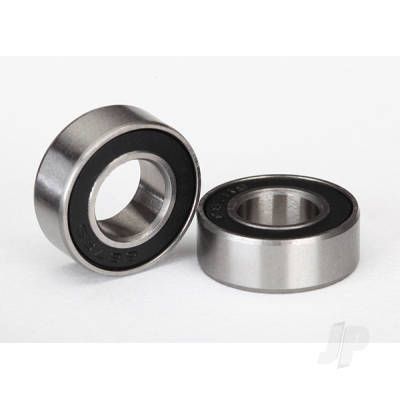 Ball bearings, Black rubber sealed (7x14x5mm) (2 pcs)