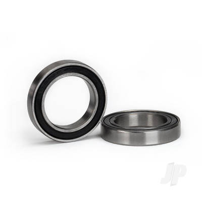 Ball bearings, Black rubber sealed (15x24x5mm) (2 pcs)
